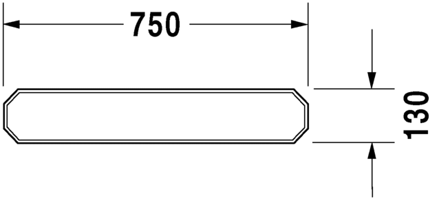 089275..00 Полочка 1930 Series #089275 750 мм Белый Alpin Duravit - Вид №1