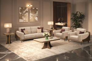 Прямоугольный мраморный журнальный столик