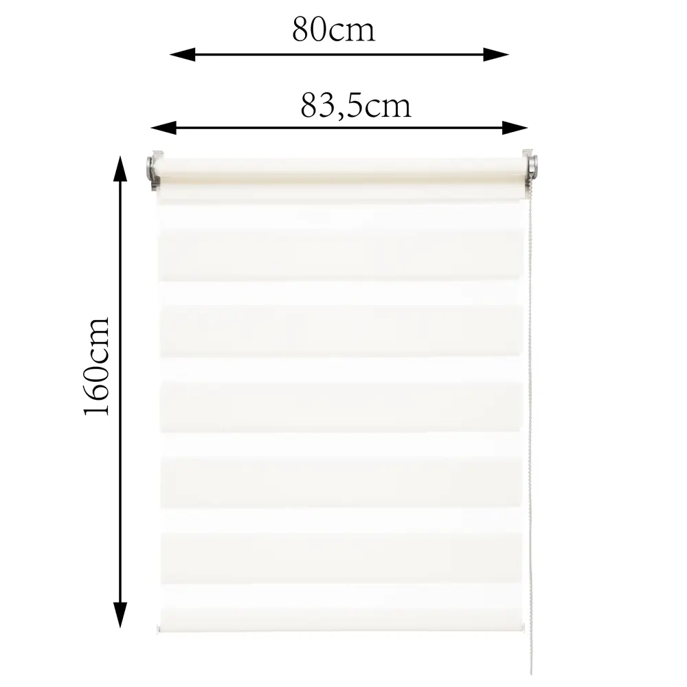 Штора рулонная день-ночь Inspire Moscou 80x160 см белая White 0 STLM-2102084 - Вид №3