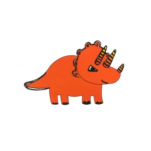 Декоративная наклейка "Трицератопс" VAMVIGVAM  282149 Красный