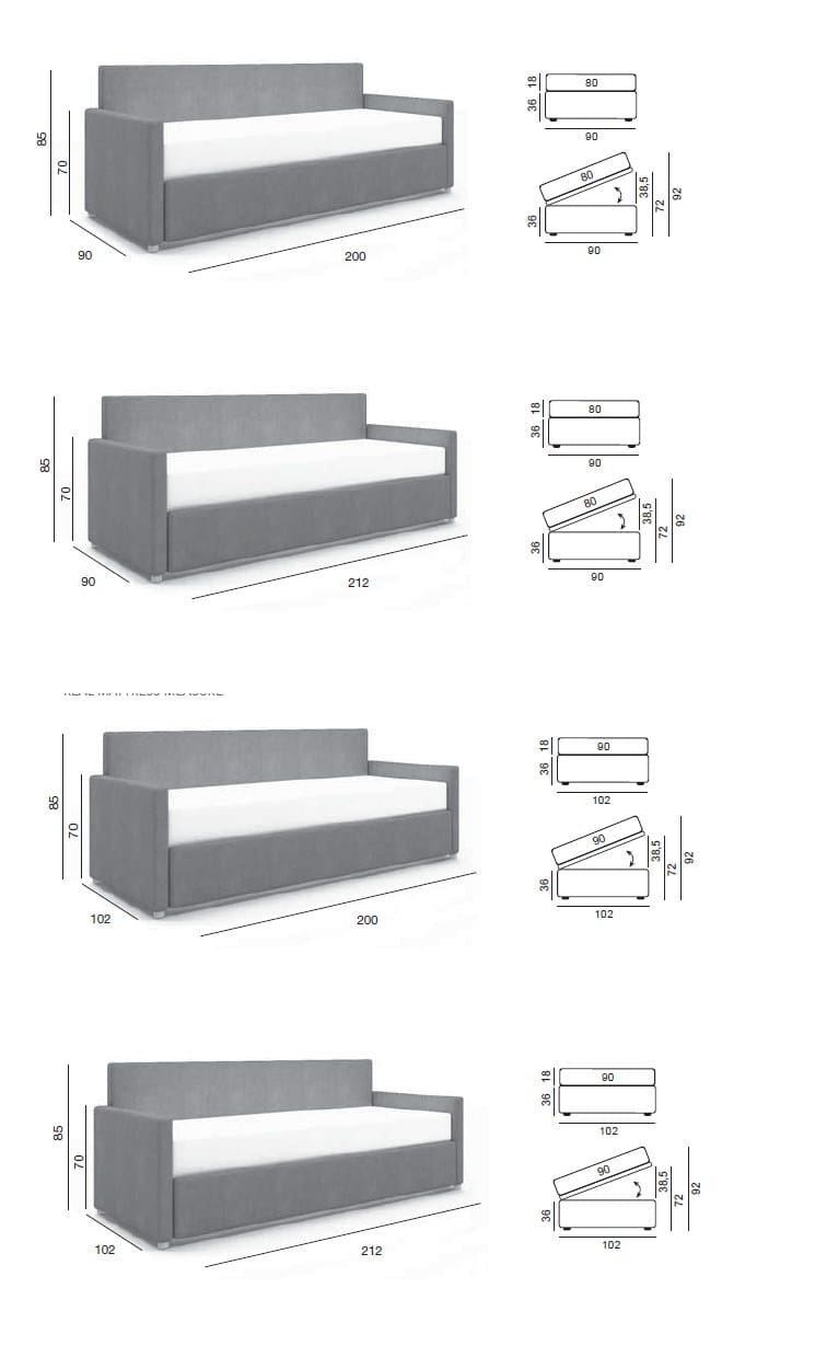 Диван-кровать из ткани Twils ARCH-00037095 - Вид №7