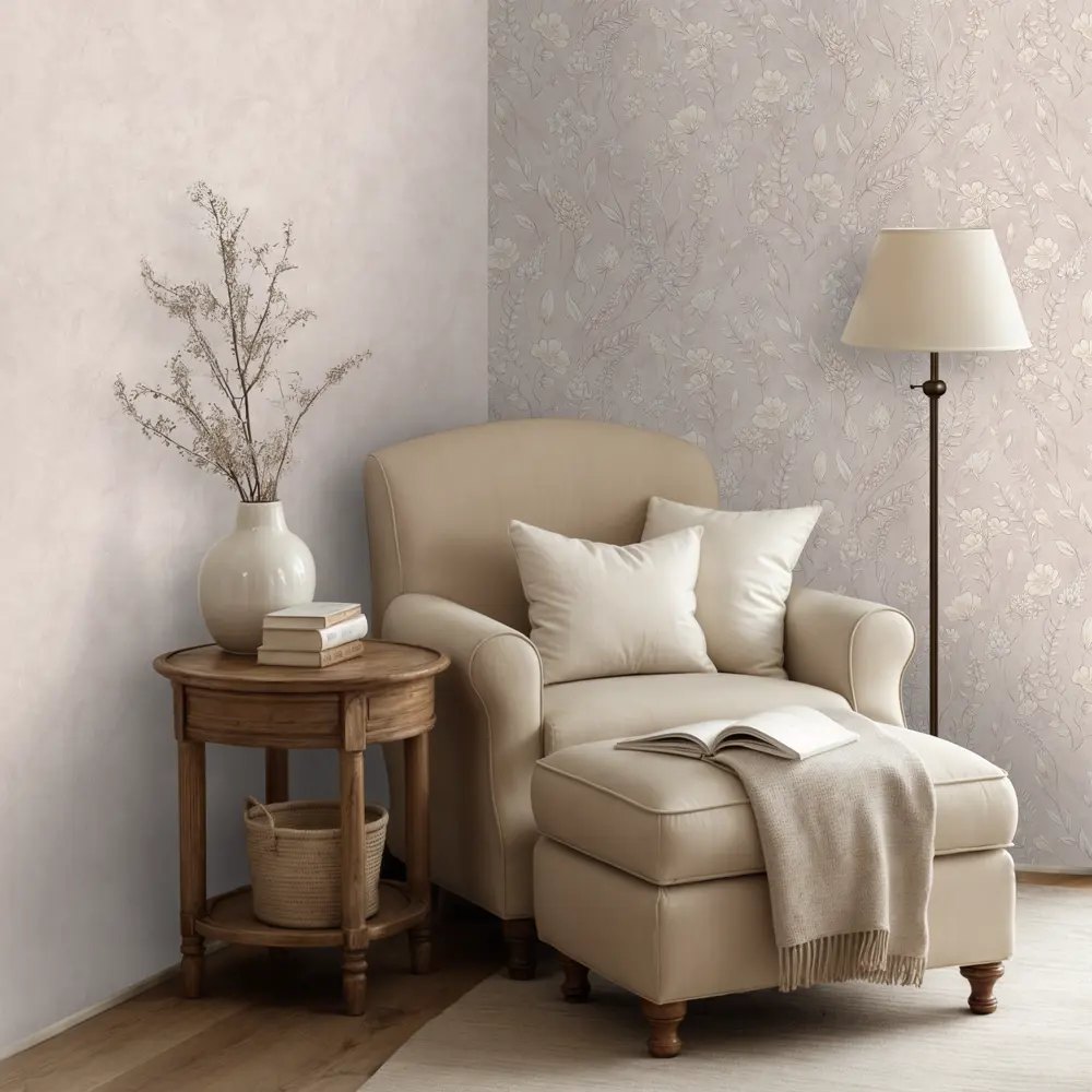 Обои флизелиновые Euro Decor Meadow бежевые 1.06 м ED7327-01 89441562 STLM-2031656 - Вид №5