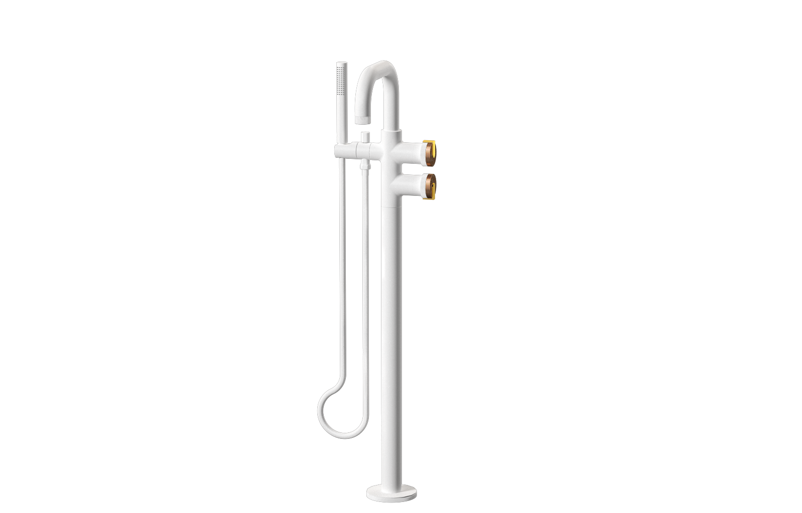 E-11557-R1BRG-L1AU-WT Смеситель напольный отдельностоящий (внешняя часть) GRAFF MOD+