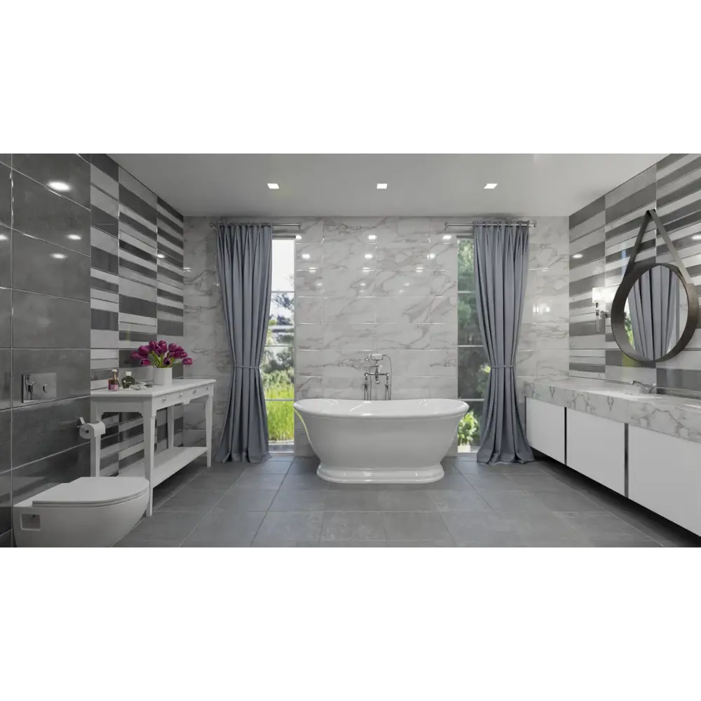 Плитка настенная Rivoli Light 30x60 см 1.62 м² цвет светло-серый Santreyd STLM-2162821 - Вид №4