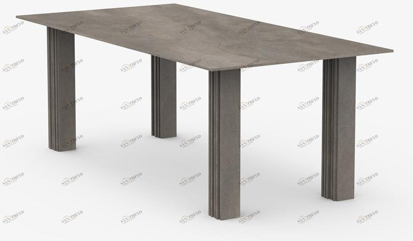 Miter Прямоугольный обеденный стол из керамогранита Dom sun-id-1512157