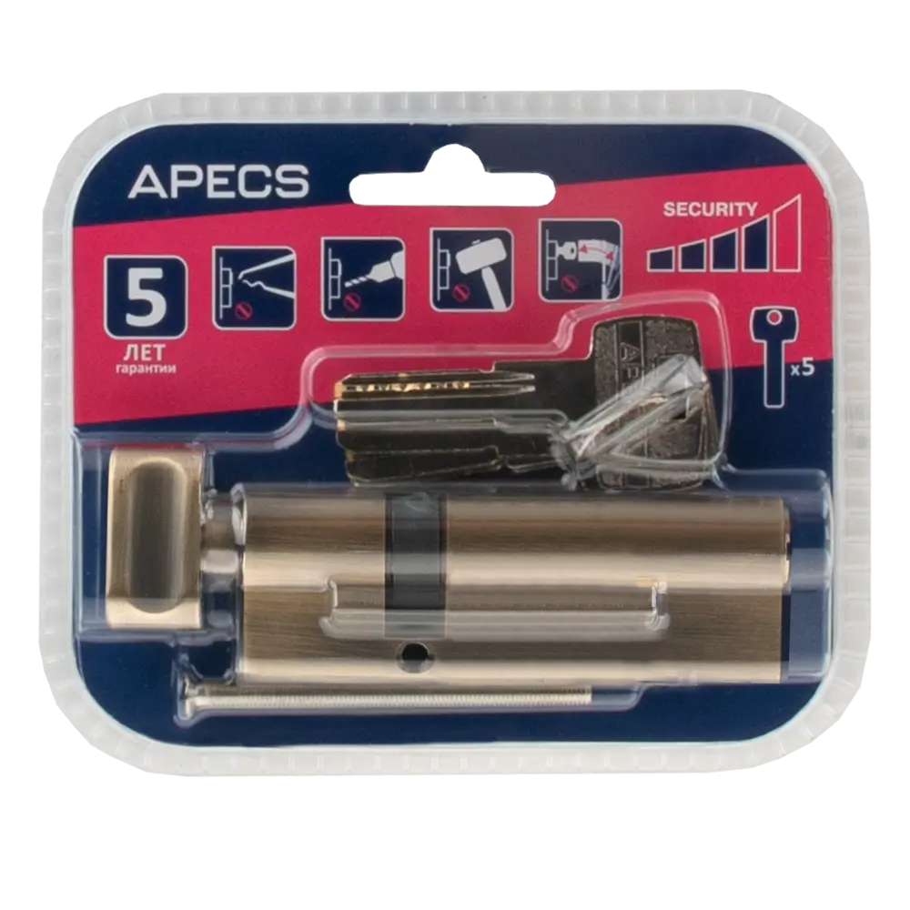 APECS Цилиндр дверной бронза 55/35 мм с комплектом ключей 85559792 PRO LM STLM-0063856 - Вид №3