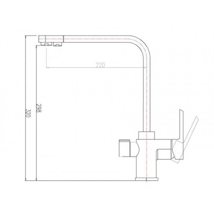 Zorg ZR 334 YF кварц Смеситель для кухни Zorg 320х220  - Вид №3