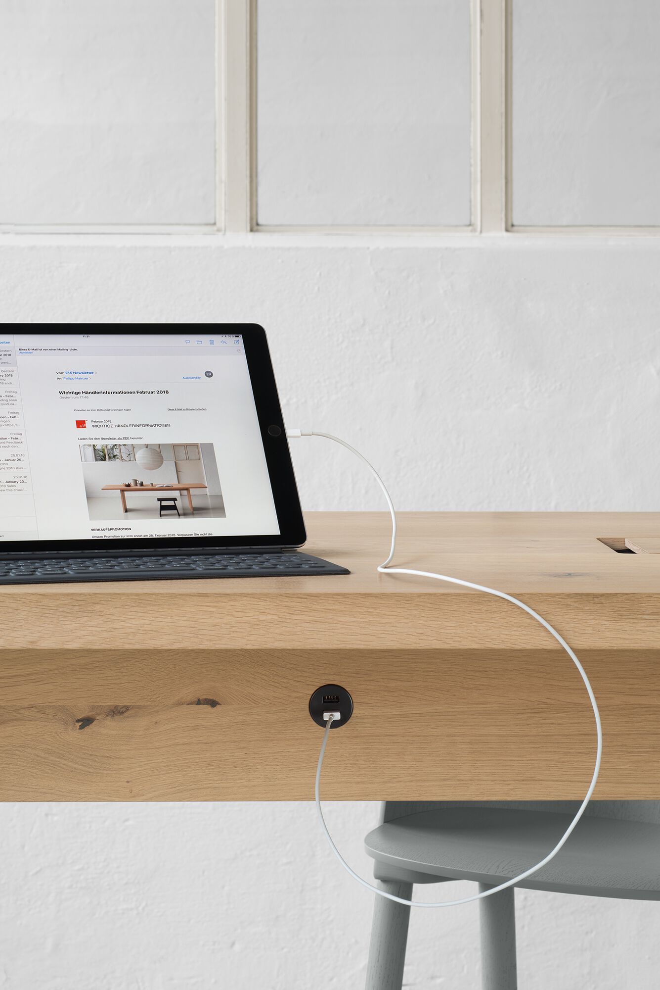 Высокий прямоугольный деревянный стол e15 PONTE ARCH-00138407 - Вид №4