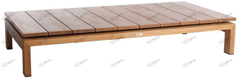 TRIBÙ Прямоугольный столик для сада из тика Kos sun-id-1479459