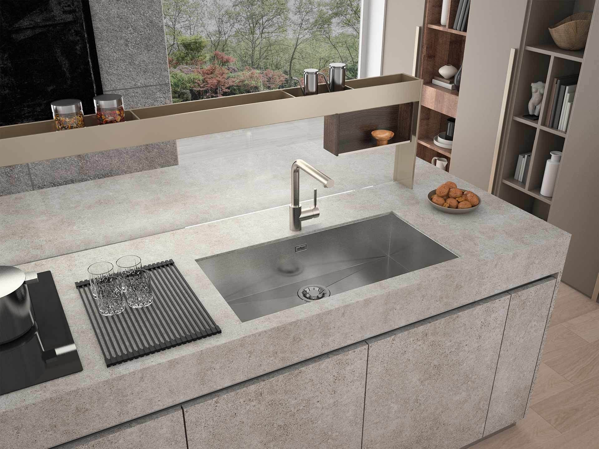 Раковина из нержавеющей стали с одной чашей Evhoc Ethna ARCH-00108349