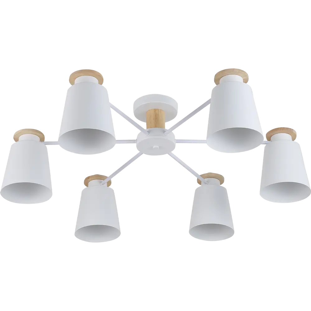 Люстра подвесная Ritter Volante 52443 4 6 ламп Е27 цвет белый/дерево STLM-2103739 - Вид №1