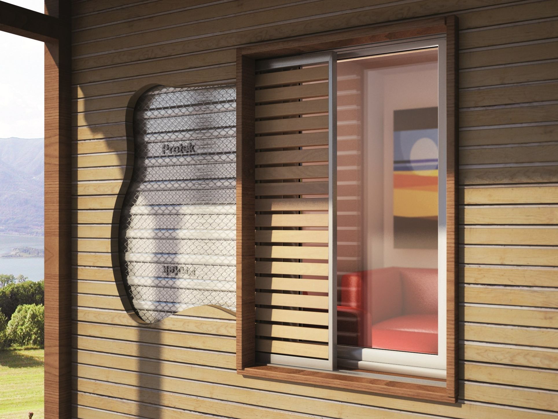 Подрамник с одной створкой для перил и жалюзи PROTEK® Outdoor ARCH-00136028