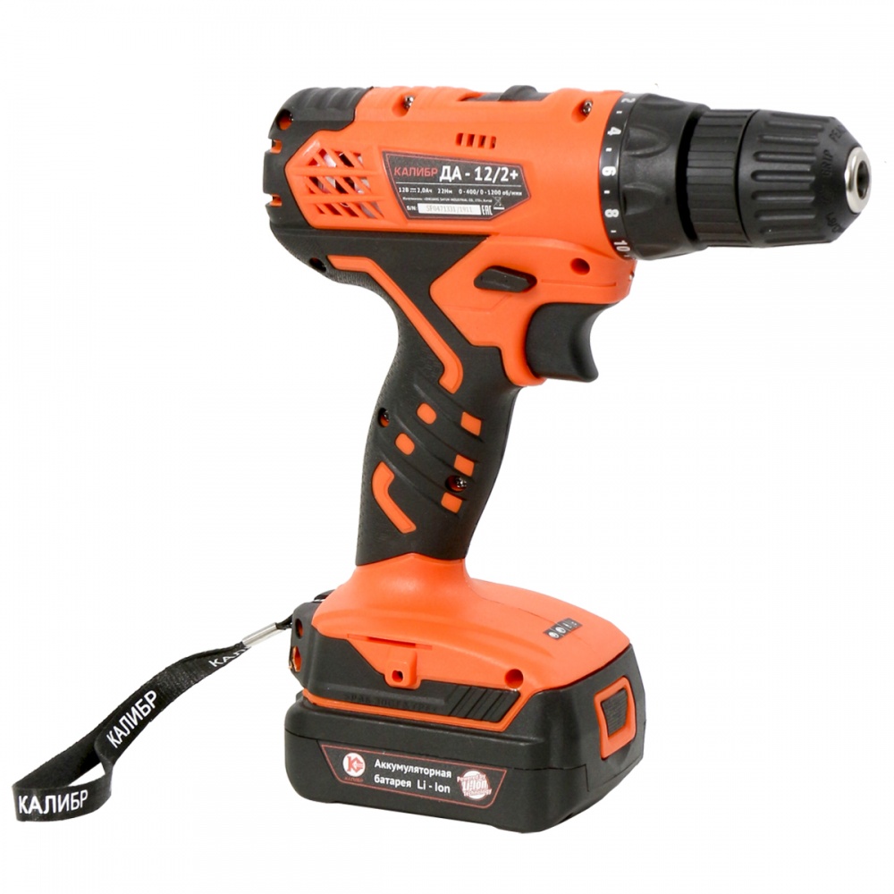 43799 Калибр Аккумуляторная дрель (Li-Ion) ДА-12/2+  - Вид №2