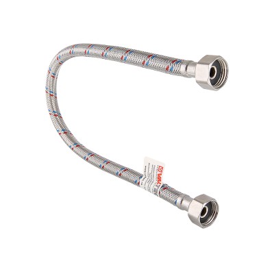VTf.001.IS.0404300 Подводка гибкая для воды с ниппелем из нержавеющей стали, гайка–гайка Valtec 300 см 