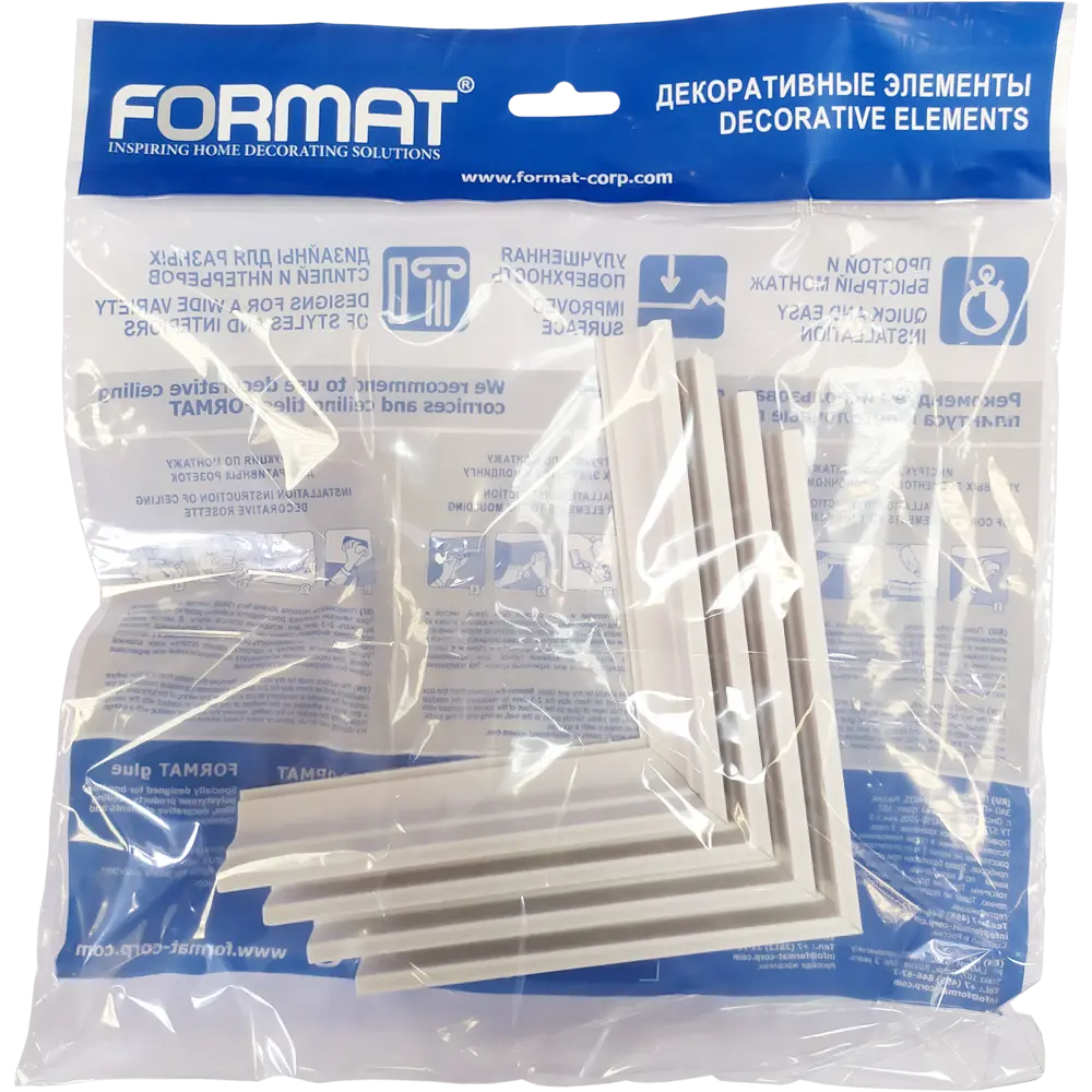FORMAT Уголок для потолочного плинтуса белый 36 мм - элегантное решение стыков 82999073 STLM-0837607 - Вид №3