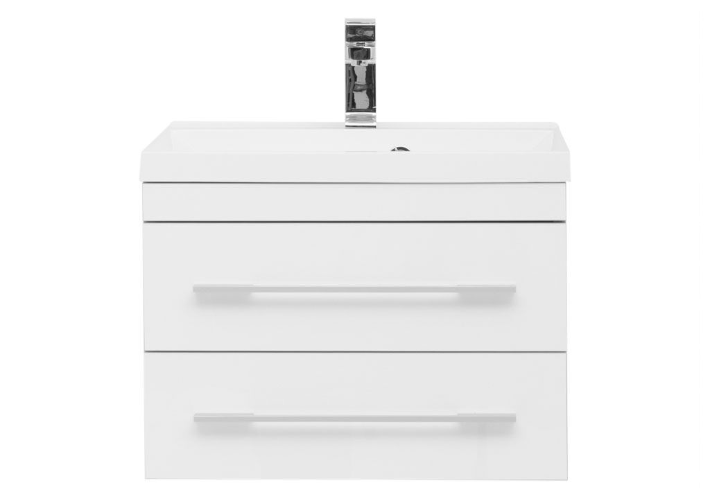 Тумба с раковиной Aquanet Верона NEW 58 белый (подвесная 2 ящика) 0017666700204117 - Вид №2