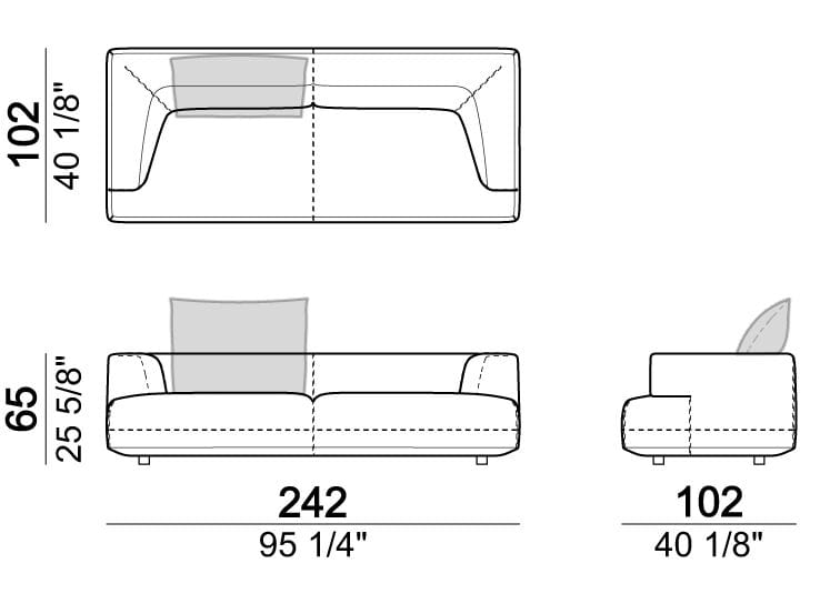 2-местный тканевый диван Arketipo Starman ARCH-00105996 - Вид №2