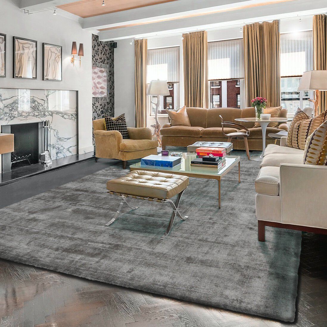 Сплошной цвет прямоугольный ковер Ademi Exclusive ARCH-00105015 - Вид №16