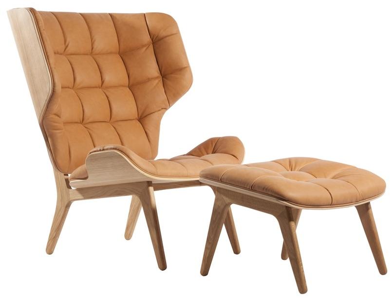 NORR11 Подставка для ног из дуба и кожи Mammoth sun-id-1354981 - Вид №1