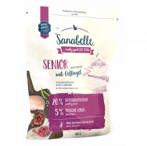 Т0042582 Корм для кошек Senior для пожилых с птицей сух. 400г SANABELLE