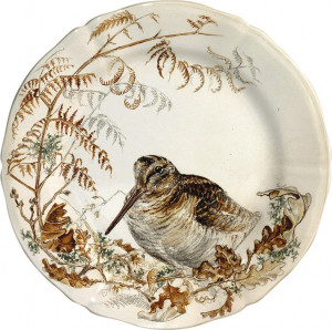 10599774 Gien Тарелка закусочная Gien Солонь. Вальдшнеп 23см, фаянс Фаянс