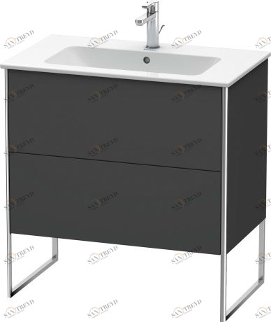 XS444604949 XSquare Тумбочка напольная Графит матовый, декор Duravit