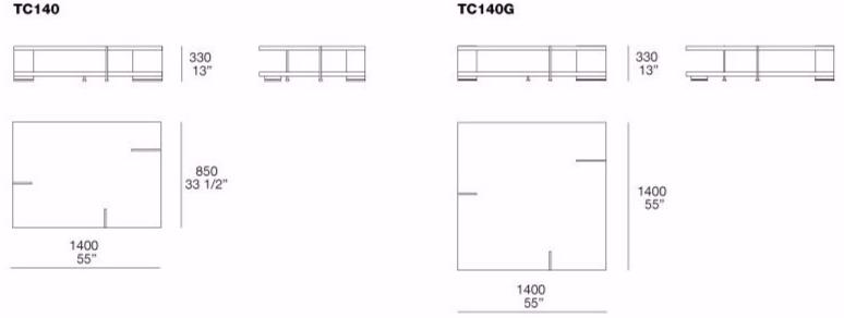 Poliform Низкий столик из фанерованной древесины с журнальной полкой Bristol sun-id-1484345 - Вид №4