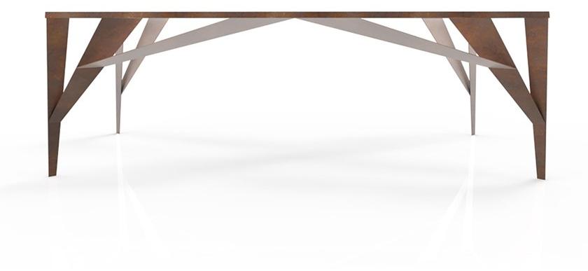 TrackDesign Прямоугольный стол из стали Corten ™  Tt0667001  - Вид №1