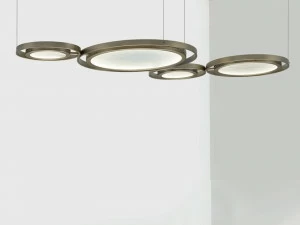 Euroluce Lampadari Светодиодная подвесная лампа из металла и стекла Girasole