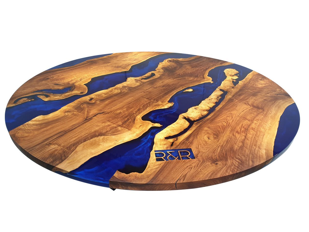 Круглый стол из смолы и орехового дерева Legnor LEG2408775 ARCH-00079192 - Вид №2