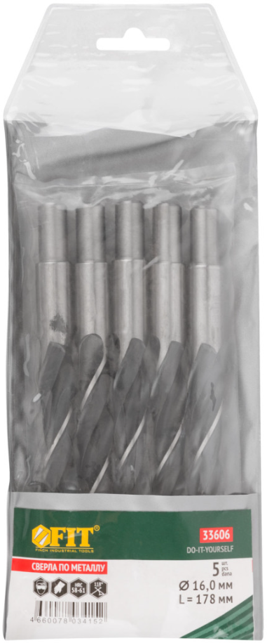 Набор сверл FIT 33606 9256506 STDN-0077559