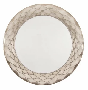 Зеркало круглое большое с волнистым декором Orin PUSHA ДИЗАЙНЕРСКИЕ 062526 Серебро