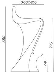 PF Stile Табурет садовый высокий полиэтиленовый Outdoor sun-id-1477368 - Вид №4