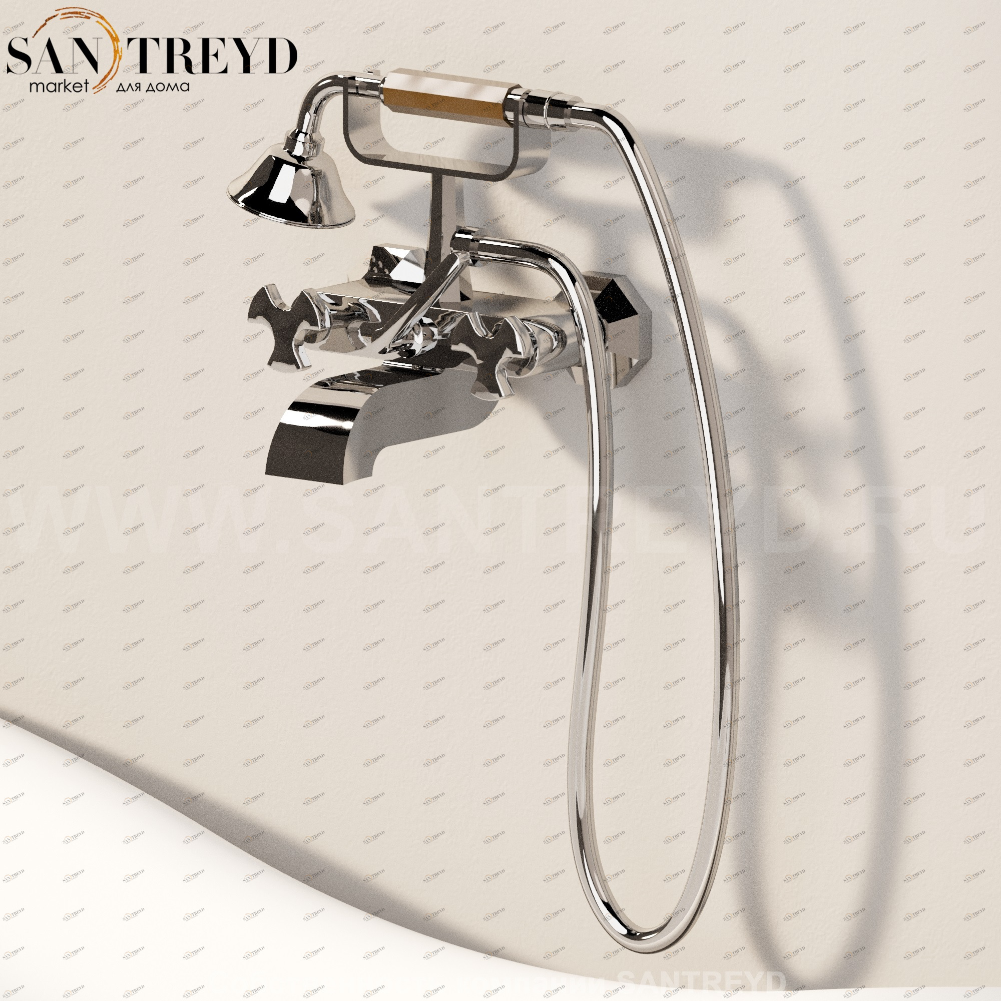 Flaminia EVERGREEN Смеситель для ванной хромированный EG250.CR Ceramica Flaminia EG250CR