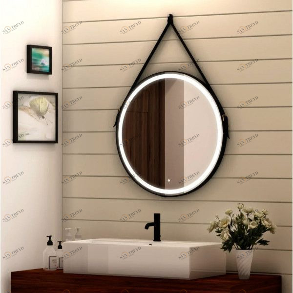 Зеркало с подсветкой ART&MAX Milan AM-Mil-650-DS-F-Nero 