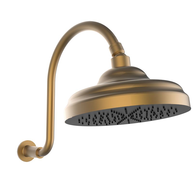 058198 PREMIUM 1866 + Изогнутый душ руки Старая Латунь GRB MIXERS 
