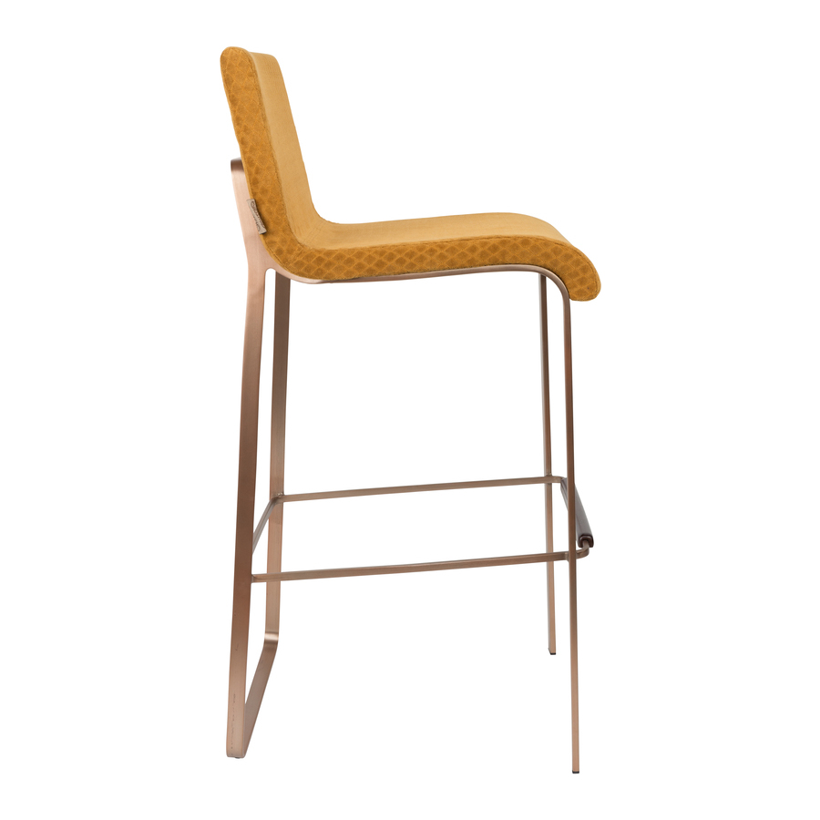 Стул барный Flor оранжевый Dutchbone 1500243 - Вид №2