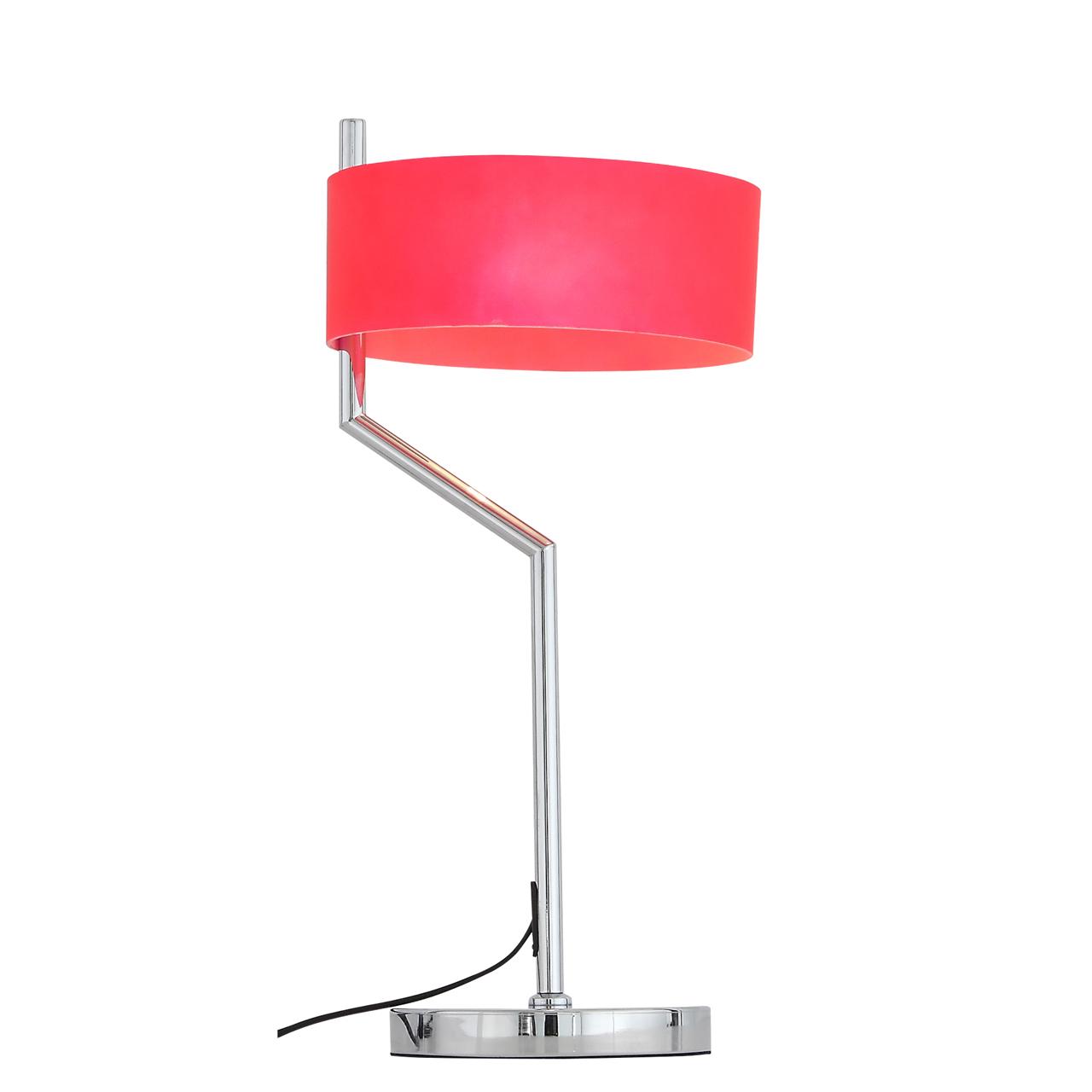 Настольная лампа красная со стеклянным абажуром Foresta SL483.604.01 ST LUCE КЛАССИЧЕСКИЕ 328970 Красный;хром  - Вид №3