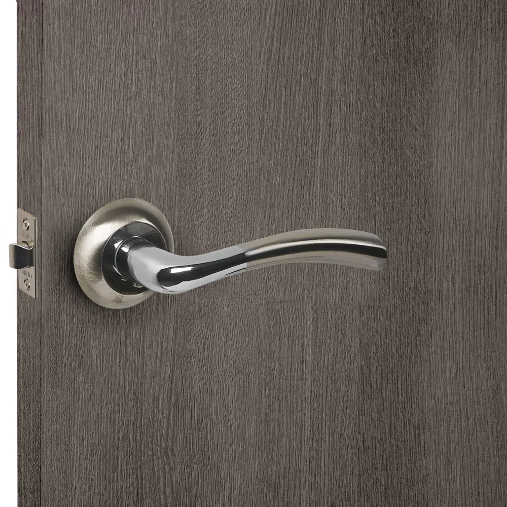 Дверные ручки Punto Bona без запирания цвет матовый никель/хром STLM-2036524 - Вид №6