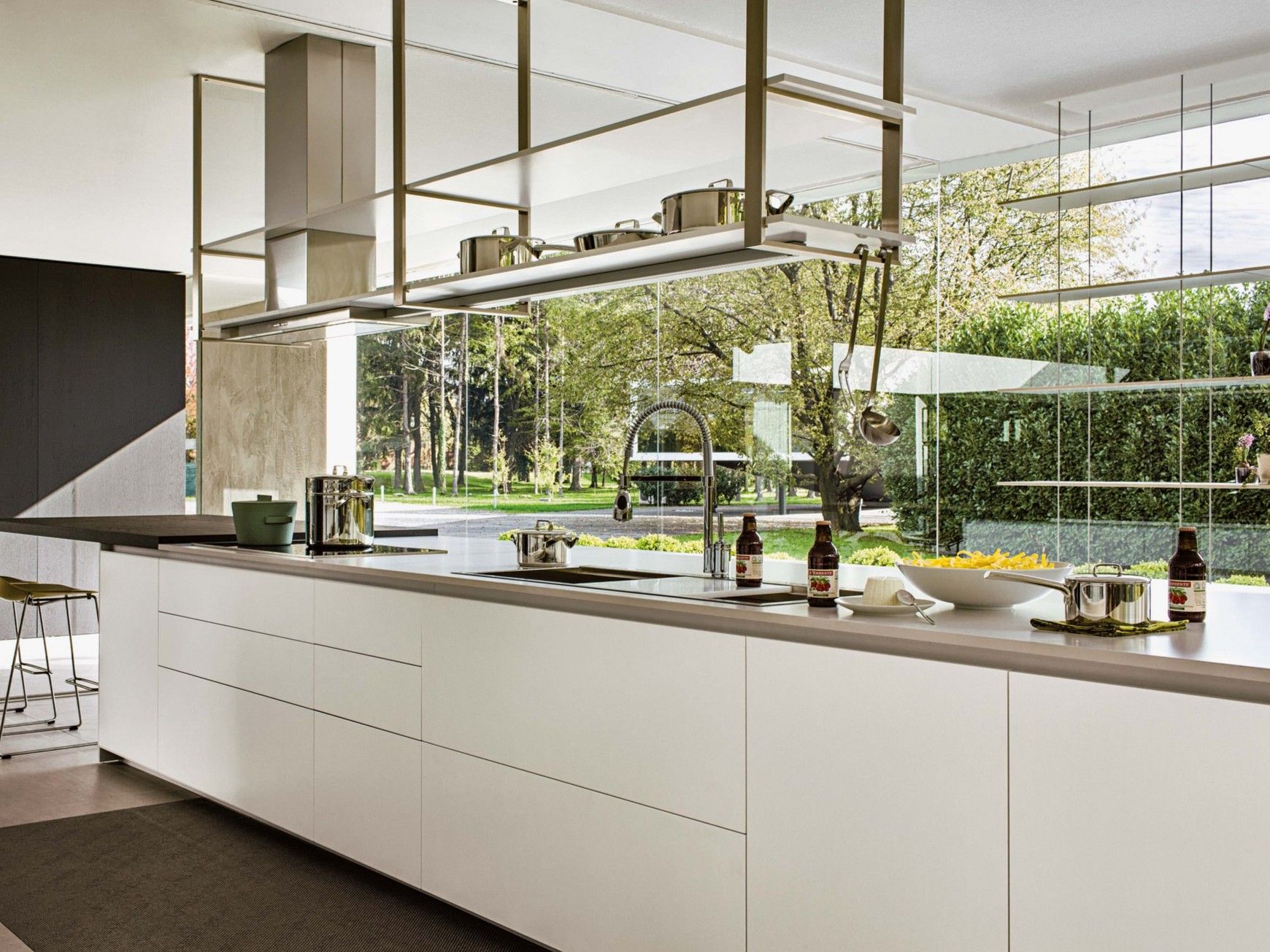 Высокий горшок из нержавеющей стали с крышкой и ручками Sambonet меню ARCH-00020155 - Вид №1