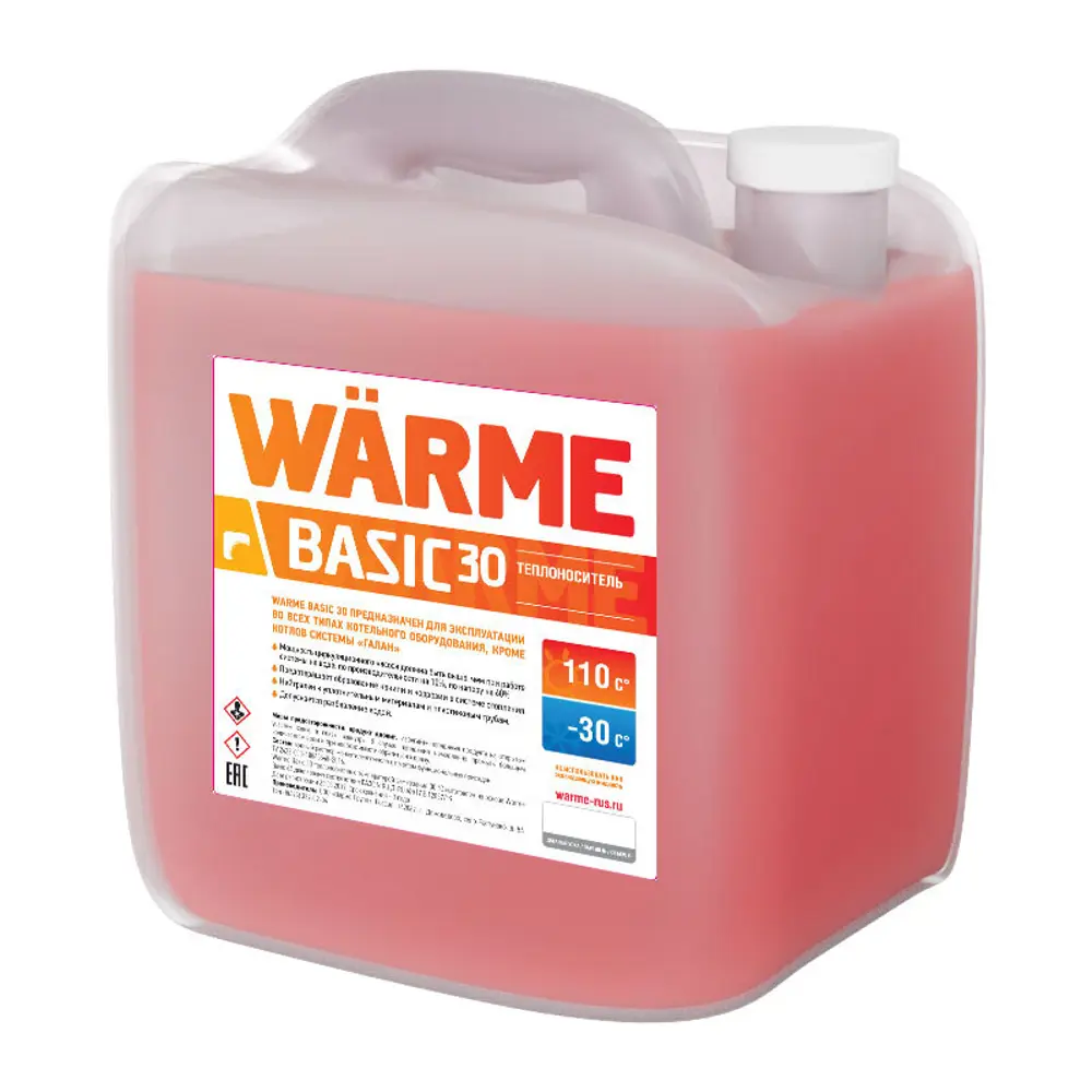 Теплоноситель Warme Basic -30С 10 кг этиленгликоль 89391280 STLM-2117863 