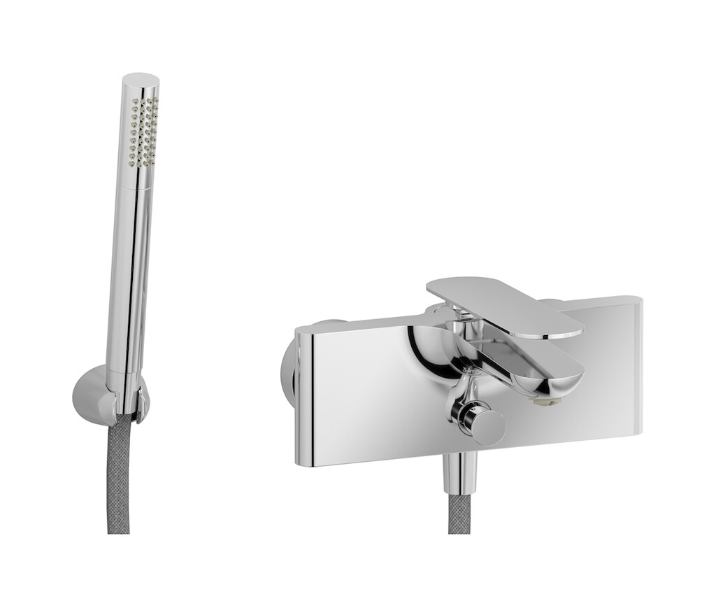 Настенный смеситель для ванной в комплекте с душевым гарнитуром WE ARE IB k2250cc Chrome K2