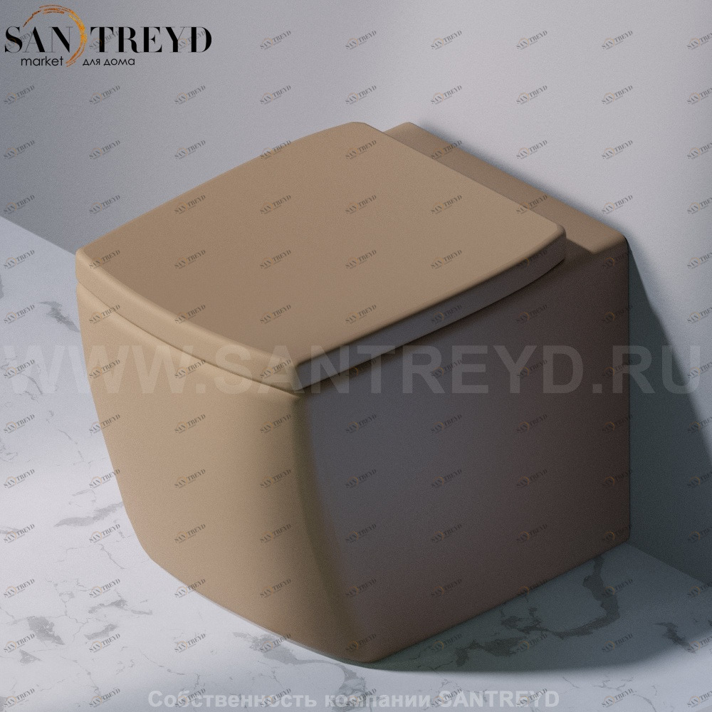 S501.132 Приставной унитаз напольный Желтый A. e T. Italia SQUARE Италия AeT ITALIA