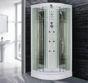 Душевая кабина NG-7012-01 (1200х1200х2200) низкий поддон(16см) стекло ПОЛОСАТОЕ