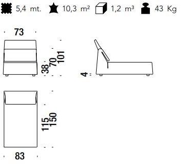 Moroso Дормез со съемным чехлом из ткани Highlands sun-id-1363077 - Вид №9