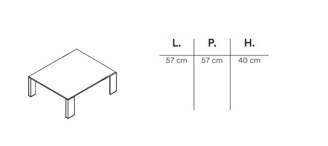 Квадратный стол из алюминия и дерева FREZZA Ono ARCH-00149737 - Вид №2
