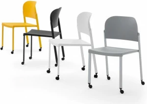 Diemmebi Стул на колесиках из переработанного полипропилена и металла Makeup