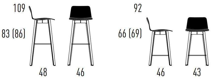 KFF Барный стул из дерева, мягкий со спинкой Maverick sun-id-1382182 - Вид №1