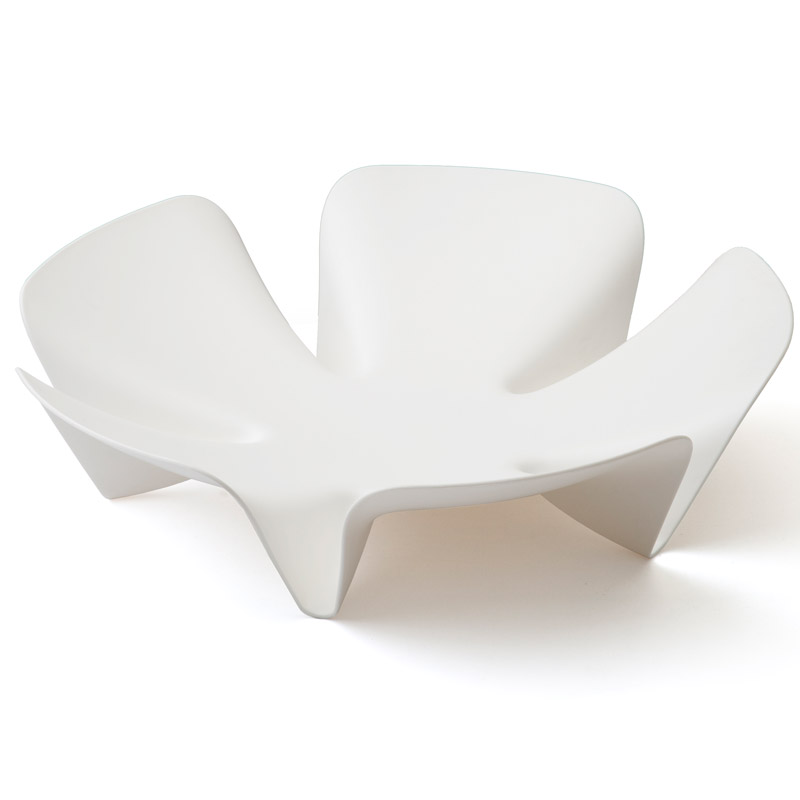 Ваза для фруктов белая Flower QUALY - 00-3869547 Белый  - Вид №1