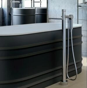 1884/B320 1 TOOL Смеситель для ванны напольный с ручным душем цвет хром.